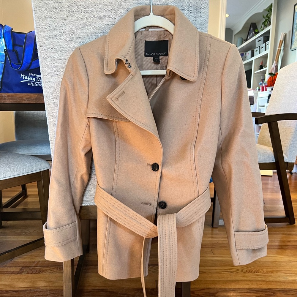 Banana Republic camel wool peacoat